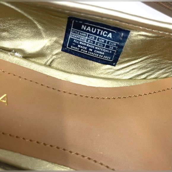 Women's Gold Nautica Ballet Flat Shoes   8 1/2. Grayford - Picture 3 of 12